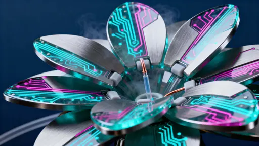 Biotech flower with mechanical petals