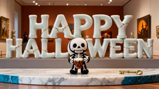 Bone-China Halloween Sculpture Table Display