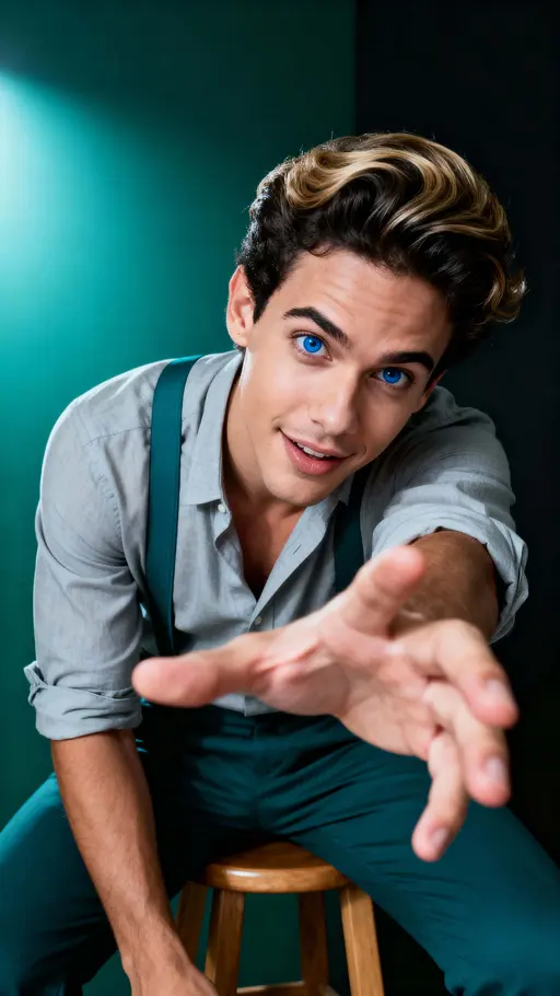 Brazilian man reaching portrait photograph