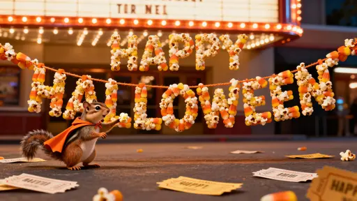 Chipmunk Tossing Popcorn Garland