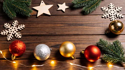 Christmas flat lay holiday background