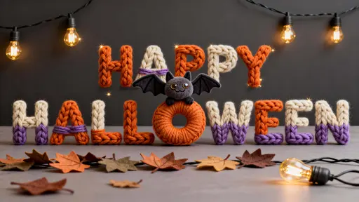 Chunky knit Halloween letter sculpture