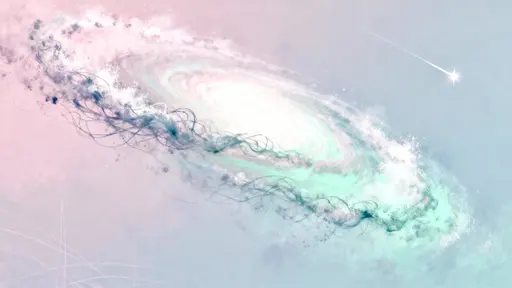 Cosmic Dust Swirl in Pastel Nebula