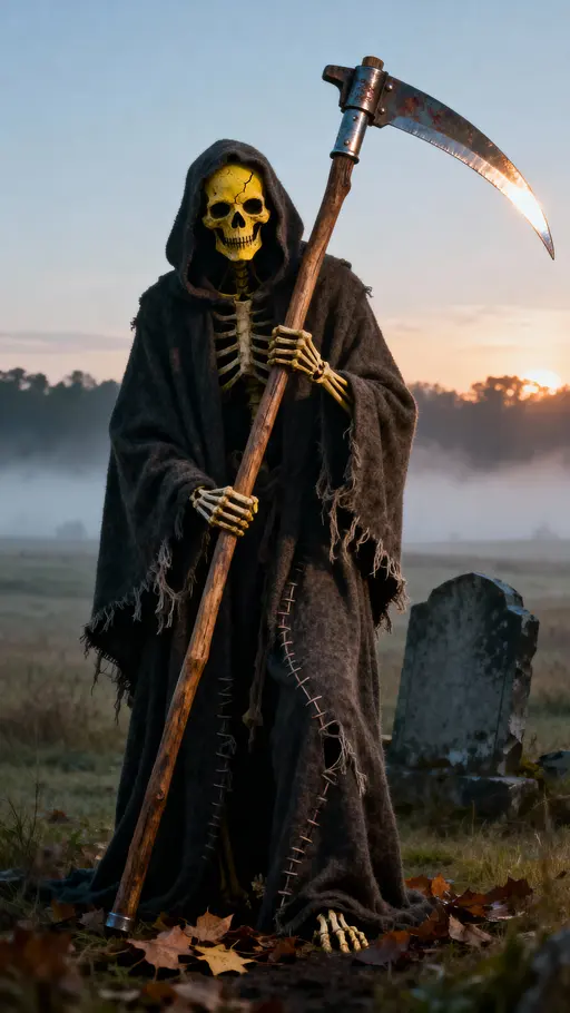 Death in Black Cloak Pointing