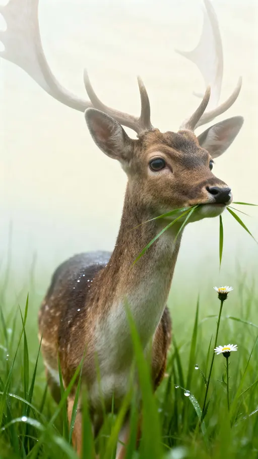 Deer in Tall Green Grass
