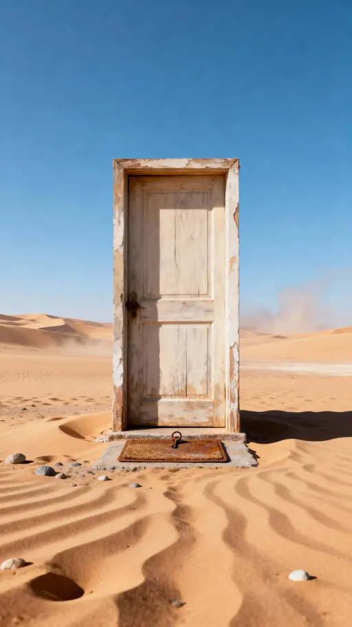 Doorway in Desert Vertical Framing