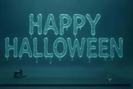 Ectoplasmic Slime Halloween Lettering Sculpture