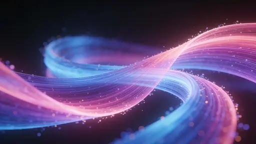 Energy Ribbons in Flowing Color Band