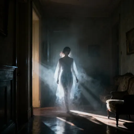 Ethereal Ghost Photograph — Square Artistic Render