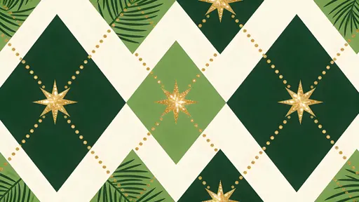 Festive argyle pattern with gold stars