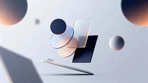 Floating Shapes Balanced Abstract Composition