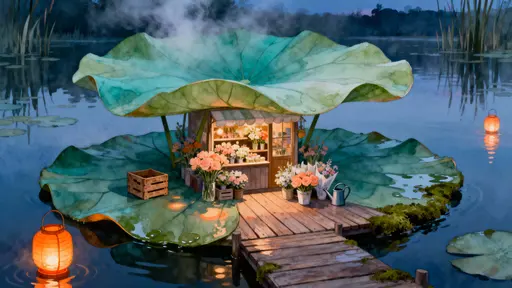 Floral shop on a lily pad