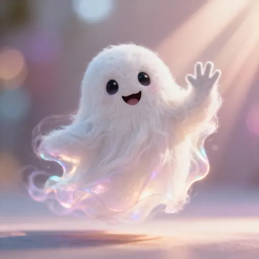 Fluffy Ghost Portrait