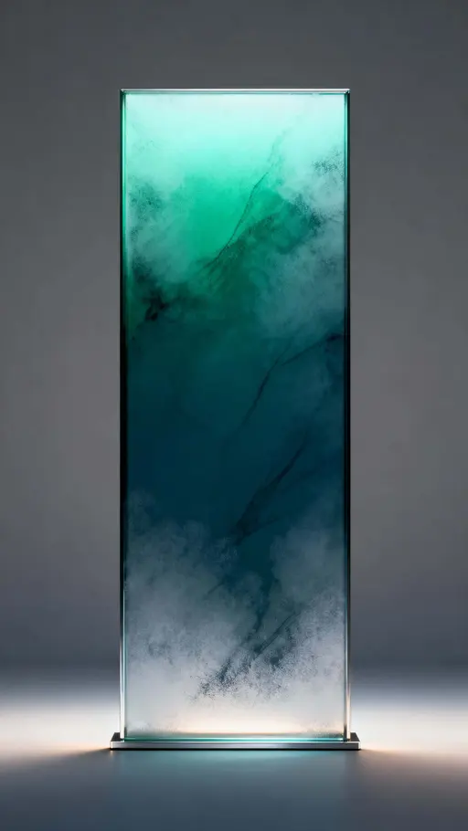 Frosted Glass Gradient Vertical Panel