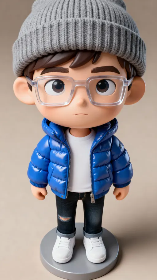 Funko-style vinyl figure young man.