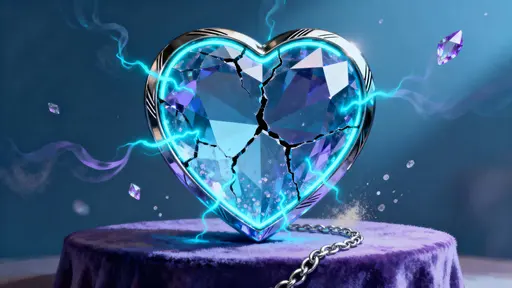 Gemstone heart radiating electric pulses