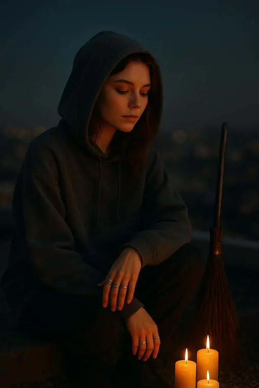 Gen-Z witch by candlelight hoodie