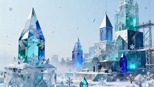 Geometric Fractal Snowflakes Architectural Study