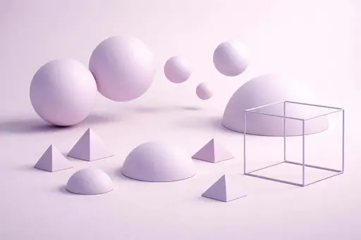geometric-shapes pastel scene 3d-render