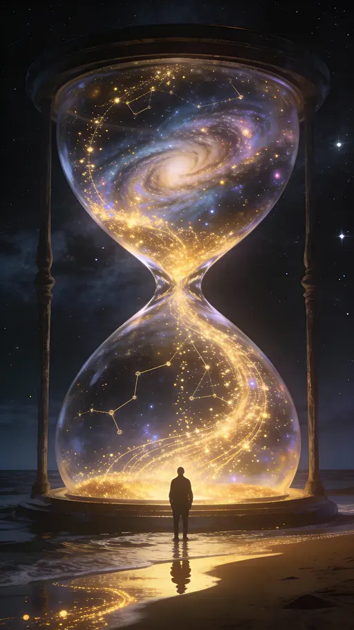 Giant Hourglass Epic Surreal Fantasy Vista