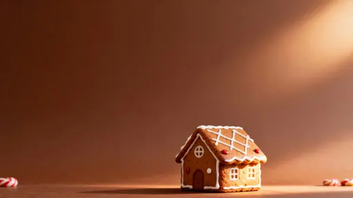 Gingerbread house Christmas card scene