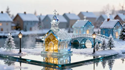 Glass Christmas Village in 16:9