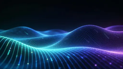 Glowing Wave Pattern Abstract Background