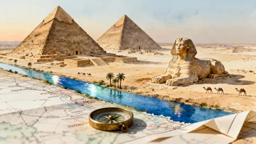 Great Pyramid and Sphinx on Map
