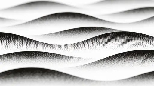 Halftone wave pattern with fine dots