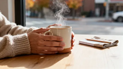 Hands Cradling Mug by Window