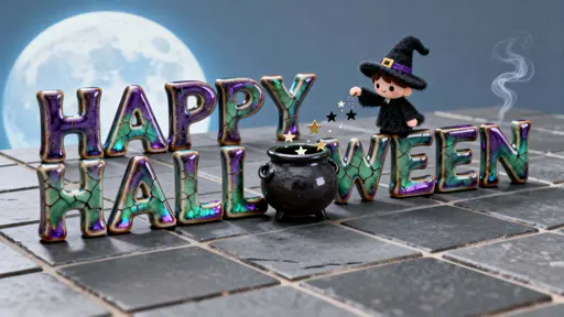 Happy Halloween glossy ceramic letters