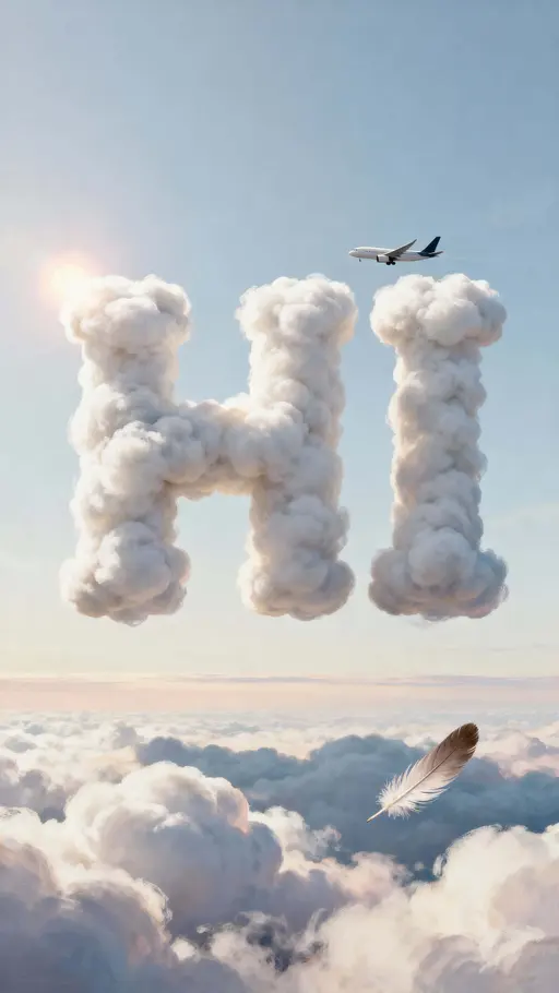 HI Cotton Cloud Letters Vertical Composition