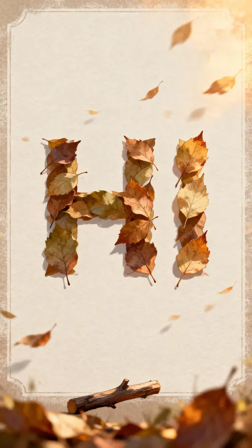 HI formed by falling autumn leaves