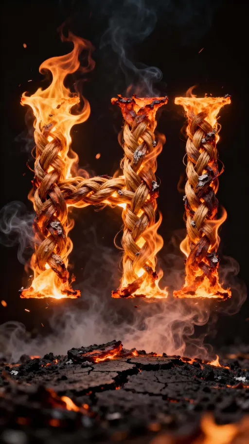 HI Text of Living Fire Vertical