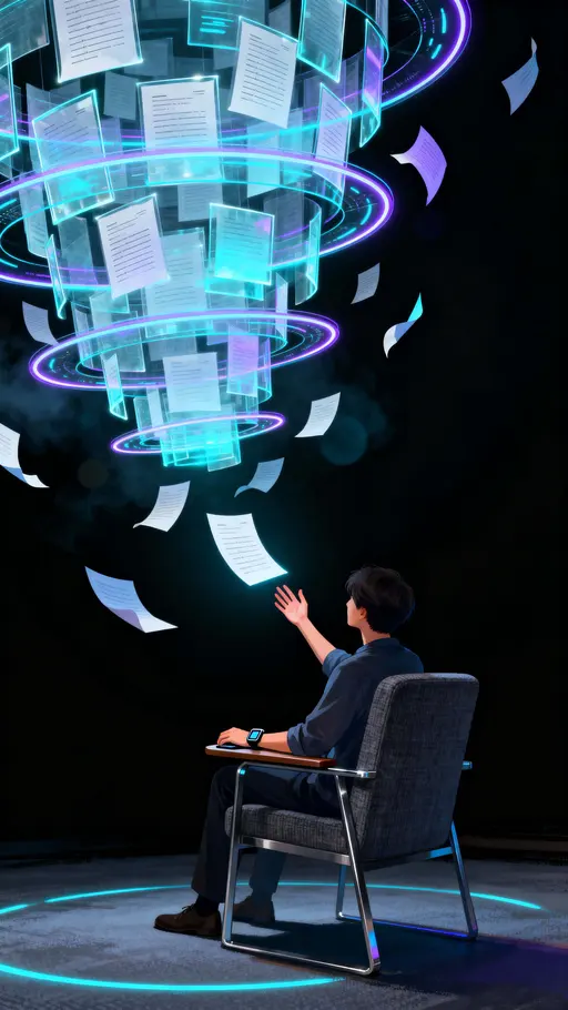 Holographic Documents Orbiting User