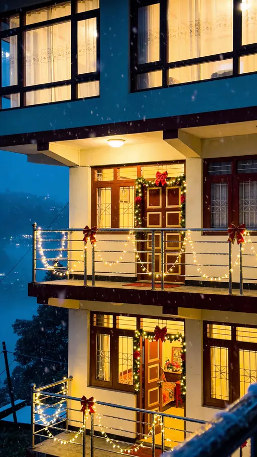 Homestay on Darjeeling hillside at Christmas night
