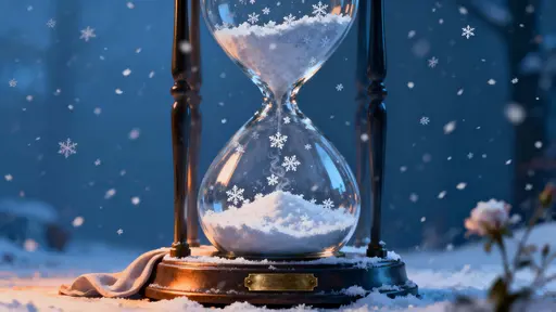 Hourglass with Snow Falling Inside