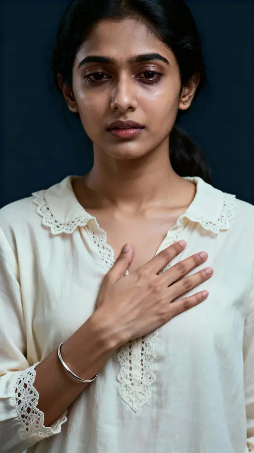 Indian woman intimate studio portrait