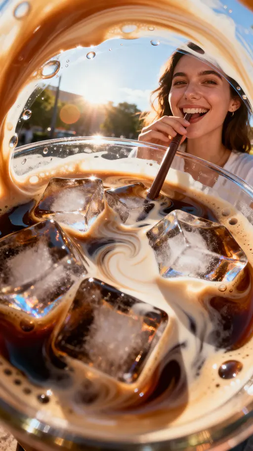 Inside the Iced Latte (Fisheye Perspective)
