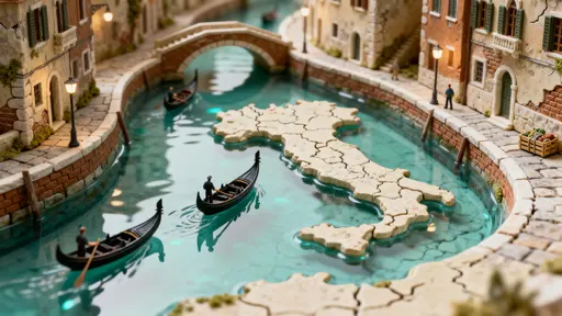 Italy map becomes Venice canal