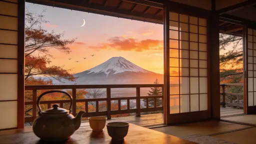 Japanese interior room with balcony view