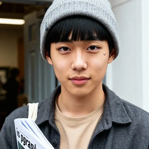 Korean American zine editor headshot portrait