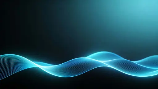 Luminous Cyan Wave Landscape Futuristic Minimalist