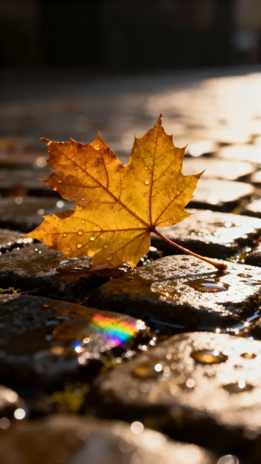 Maple Leaf Macro on Cobblestones
