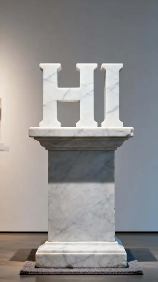 Marble HI sculpture vertical portrait