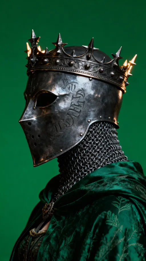 Masked Medieval Queen — Side Profile