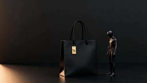 Matte Black Faceless Character with Bag