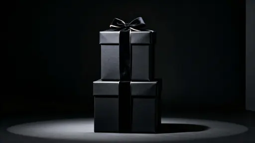 Matte-Black Gift Stack Minimalist Composition