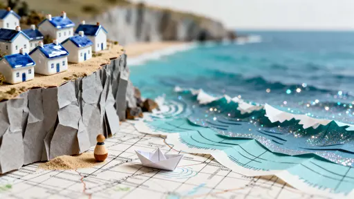 Miniature Houses on Paper Cliff