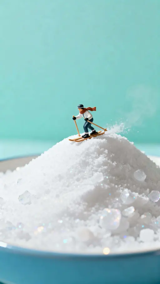 Miniature Skier on Sugar Snow Hill